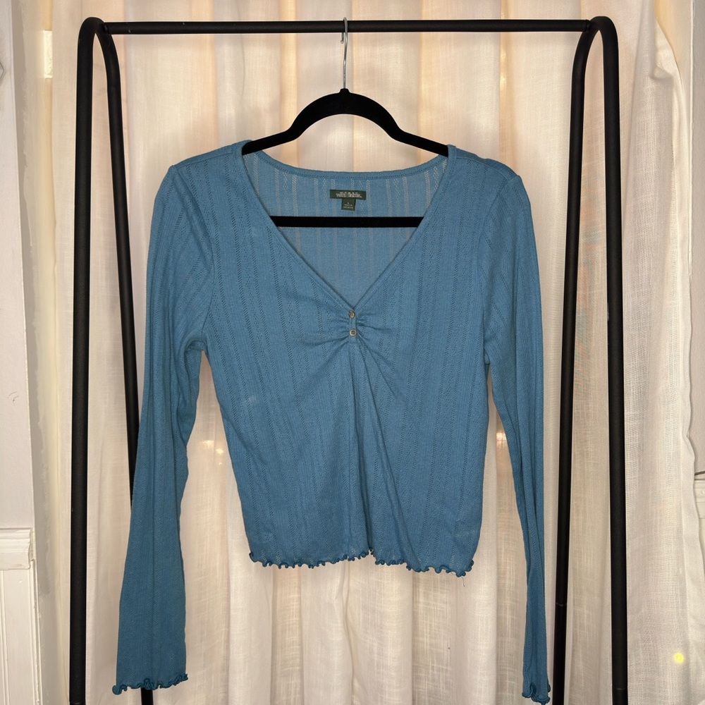 V Neck Long Sleeve Top